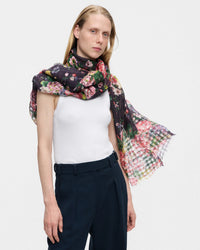 Fleur 1 Scarf in Aubergine