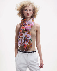 Fleur 2 Scarf in Iris Rose