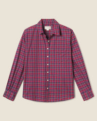Blake Oversized Shirt in Mulled Wine Plaid - Bliss Boutiques