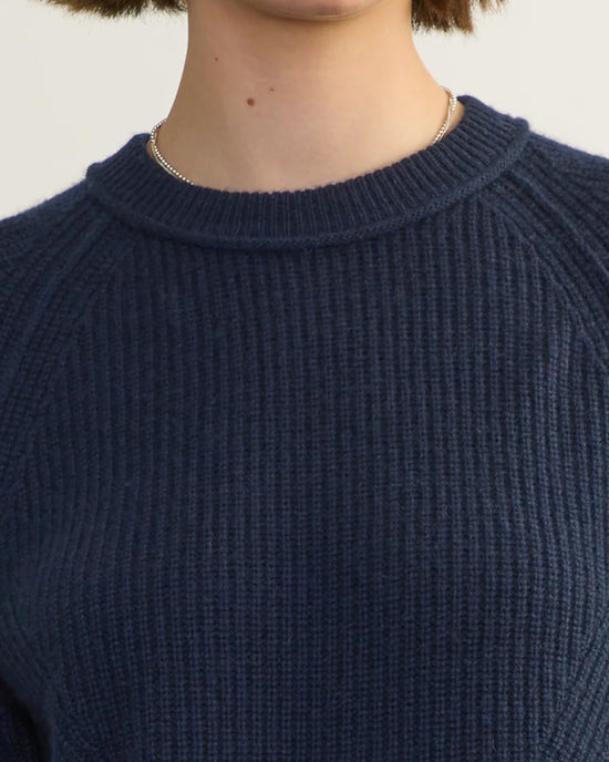 Margaret O'Leary Brittany Pullover in Navy 