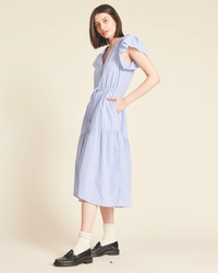 Kristi Dress in Blue/White Stripe