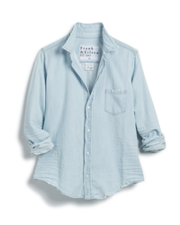 Frank & Eileen Barry Tailored Button Up Shirt in Classic Blue Wash 