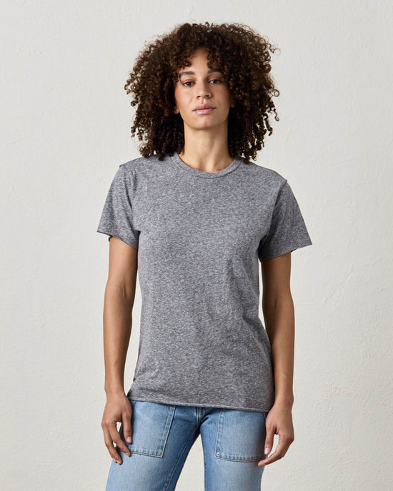 NSF Moore Relaxed Jersey Tee in Charcoal Heather Grey 