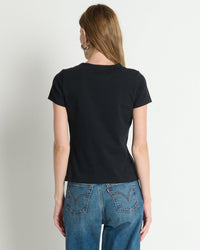 Tavi Crew Neck Tee in Jet Black - Bliss Boutiques