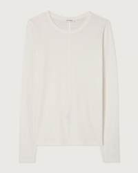 The American Vintage Gamipy L/S Top in Blanc displayed on a light background.