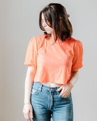 Hilary Puff Cropped Top in Dolly