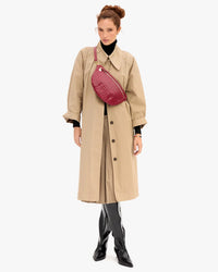 Grande Fanny - Medium Woven Diagonal in Garnet