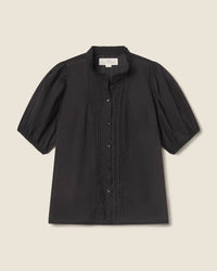 Trovata Birds of Paradis Clothing Mira Blouse in Black Cotton Voile