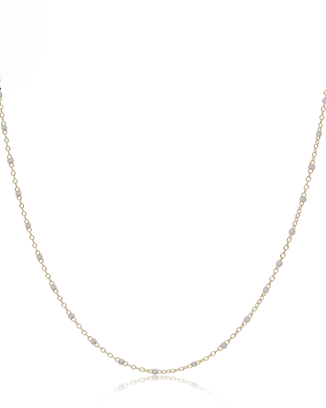17" Choker Simplicity Chain Gold - 2mm Pearl