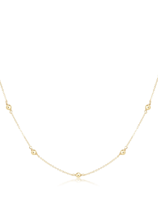 enewton 17" Choker Simplicity Chain Gold with evenly spaced 14kt gold-filled beads.