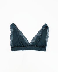 OC High Point Bra w/ Lace in Juniper by Only Hearts on a white background.