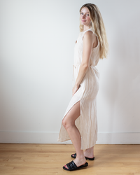 Bella Dahl Sleeveless Belted Maxi Dress in Moroccan Sand 