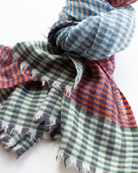 Épice Stripe Wool Scarf in Purple/Blue/Red 