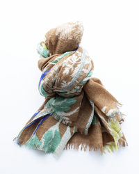 Épice Botanica Wool Silk & Cashmere Scarf in Tobacco 