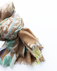 Épice Botanica Wool Silk & Cashmere Scarf in Tobacco 