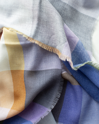 Épice Iconic Check 7 Bandana in Silver 