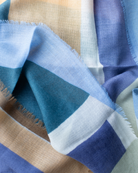 Épice Pop Stripe Wool Silk & Cashmere Bandana in Macaron 