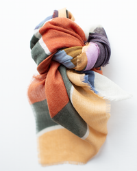 Épice Pop Stripe Wool Silk & Cashmere Bandana in Pompei 