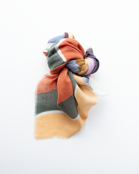 Épice Pop Stripe Wool Silk & Cashmere Bandana in Pompei 