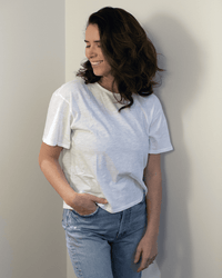 Harper Boxy Slub Jersey Tee in White - Bliss Boutiques
