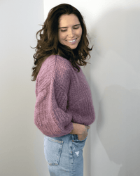 Mohair Big Sweater in Mauve - Bliss Boutiques