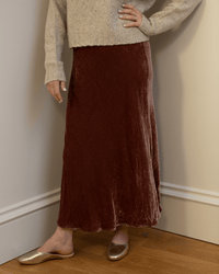 Velvet by Graham & Spencer Clothing Felicity Long Skirt in Rosegold