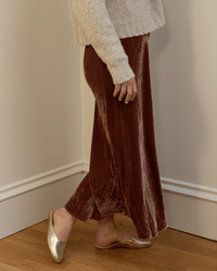 Velvet by Graham & Spencer Clothing Felicity Long Skirt in Rosegold