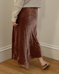 Velvet by Graham & Spencer Clothing Felicity Long Skirt in Rosegold