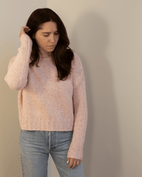 Boxy Chunky Mock in Pinkberry - Bliss Boutiques