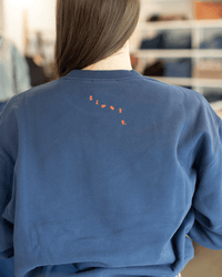 Block Ciao Oversized Sweatshirt in Navy - Bliss Boutiques