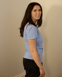 Odelia Short Sleeve Crew Neck Top in Sailboat - Bliss Boutiques