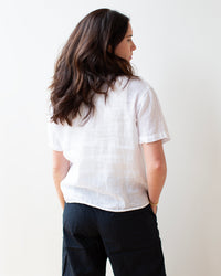 Casey S/S Shirt in White Linen