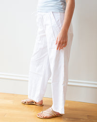 Sailor Pant in White Cotton Poplin
