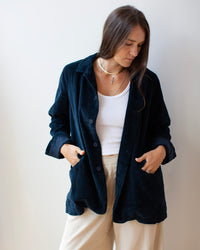 Parker Jacket in Ink Wide Wale Cord