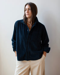 Hadley Shirt Jacket in Ink Wide Wale Cord