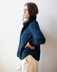 Hadley Shirt Jacket in Ink Wide Wale Cord
