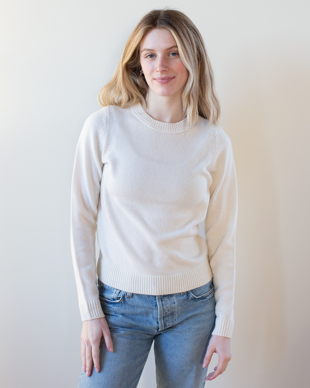 Cashmere Pullover in Ivory