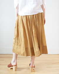 Manon Skirt in Honey Mustard Cotton Silk