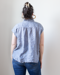 Claire Top in Ink Chambray