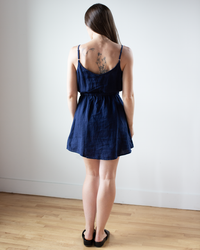Button Front Cami Mini Dress in Summer Night