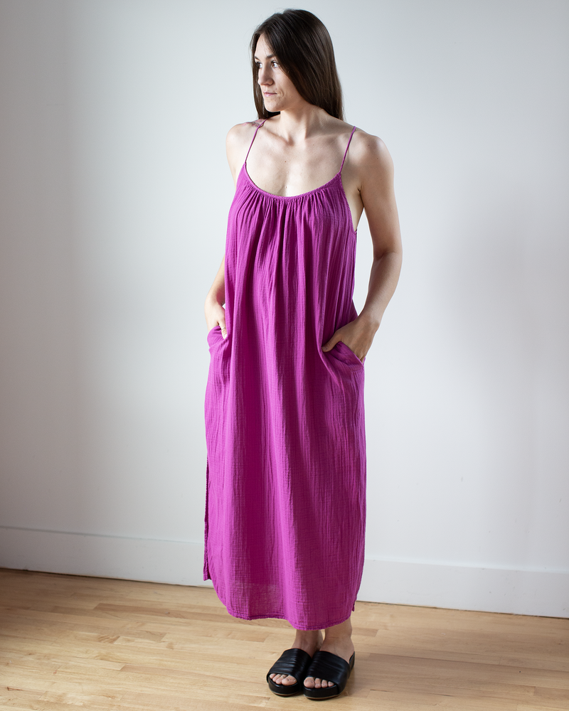 Talia Dress in Purple Wine