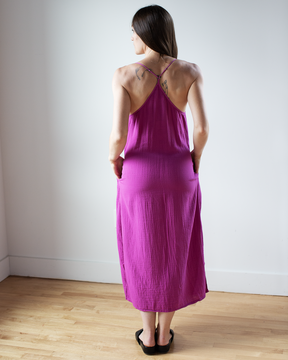 Talia Dress in Purple Wine