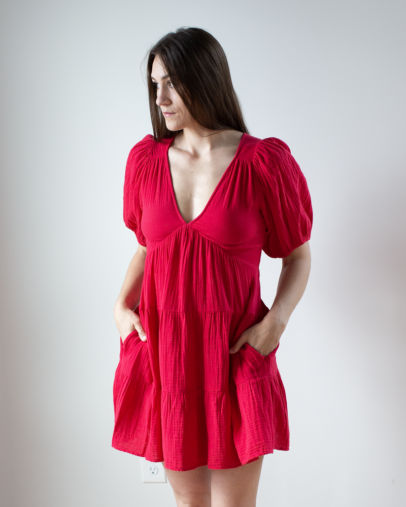 Nissa Dress in Scarlet