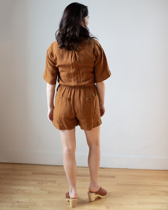 Saxo Woven Jumpsuit in Toffee