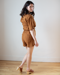 Saxo Woven Jumpsuit in Toffee
