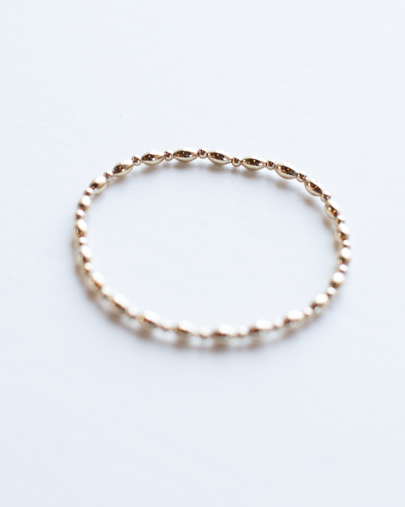 Harmony Grateful Pattern 2.5mm Bead Bracelet - Gold