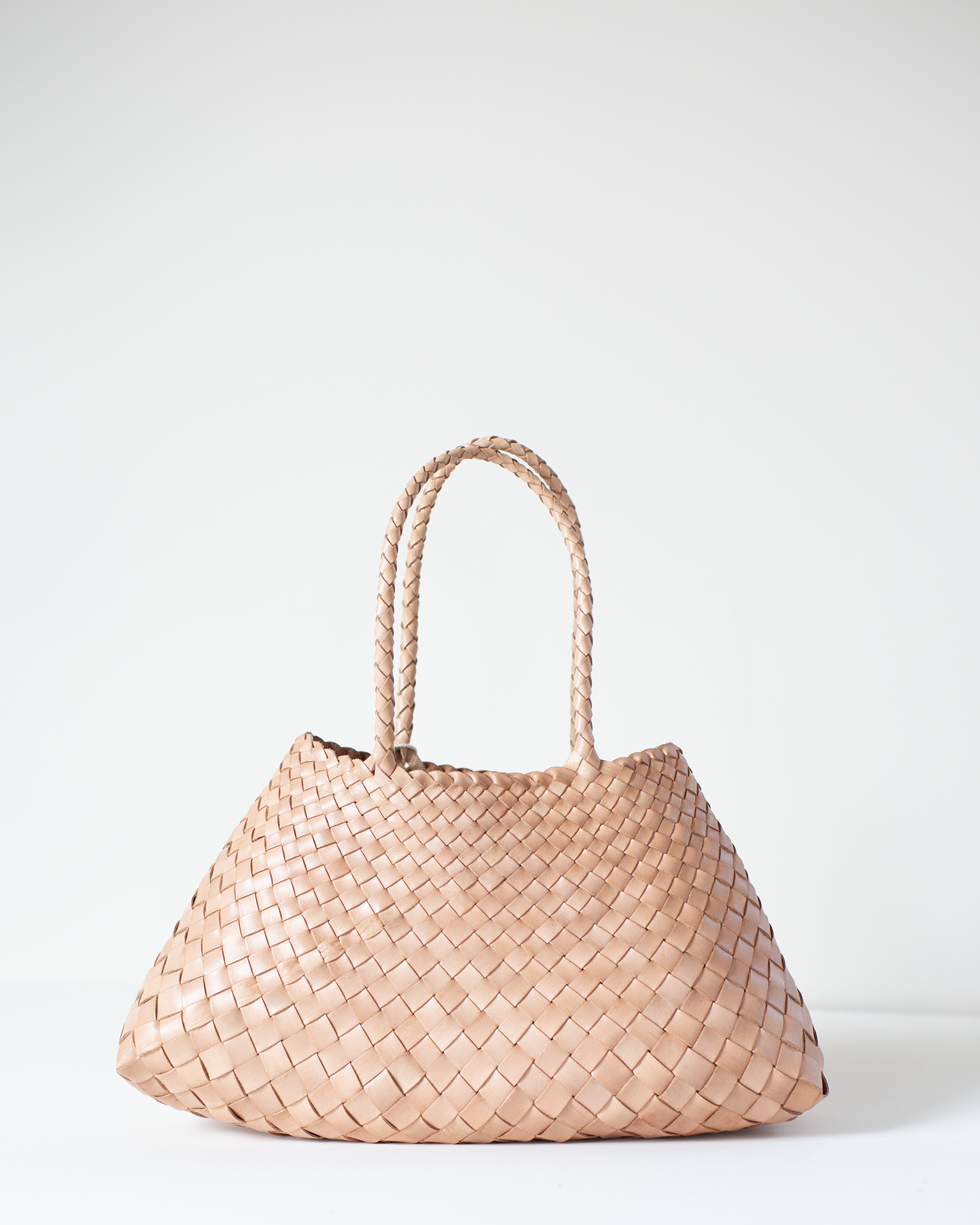 Black Santa Croce large woven-leather basket bag, Dragon Diffusion