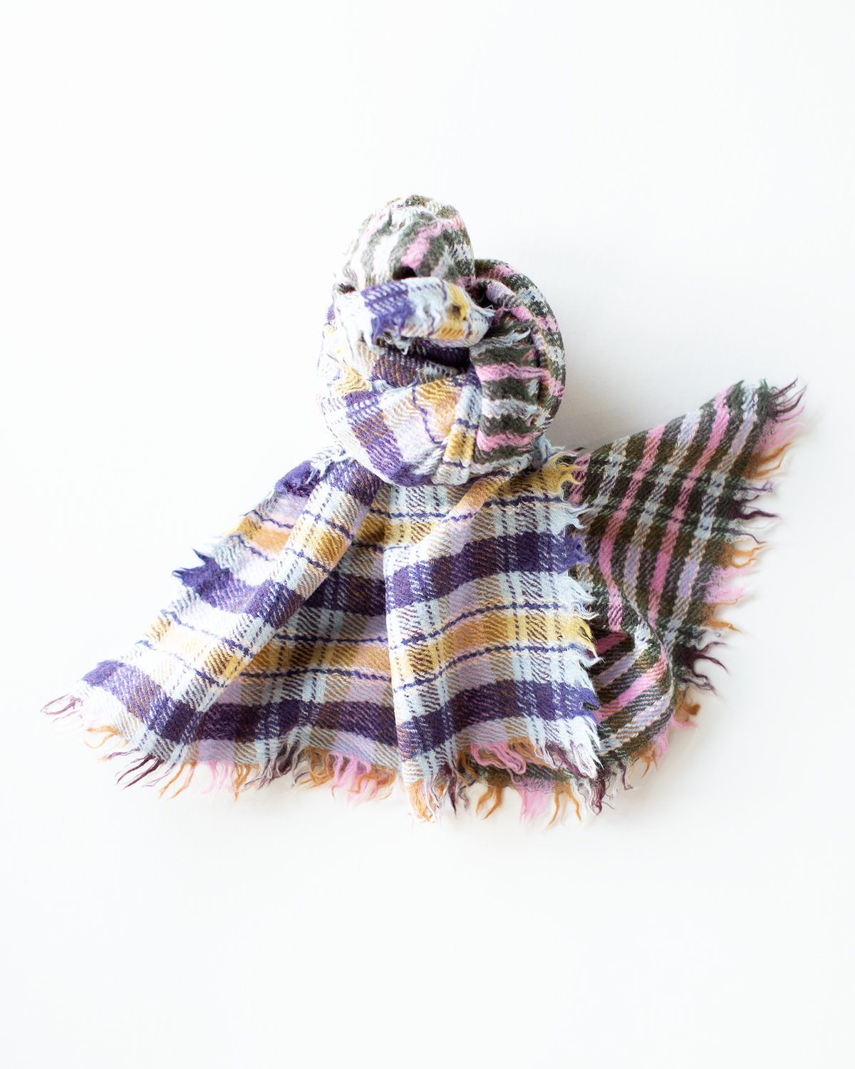 Check Blanket Scarf in Pink