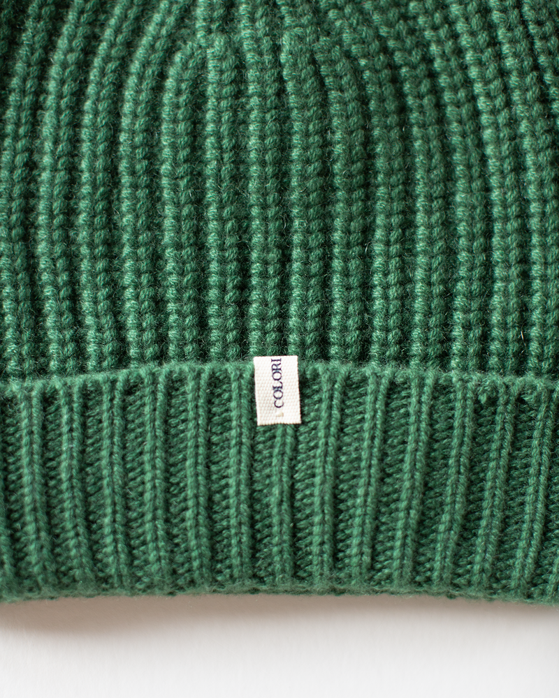 Ribbed Beanie in Swamp