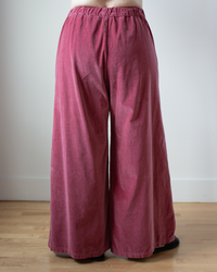 Wendy Pant - Cotton Velvet in Mulberry